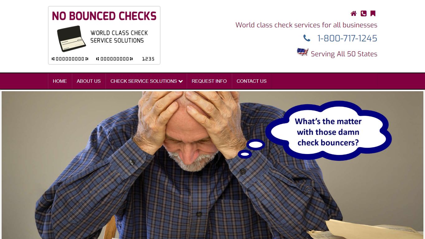 No Bounced Checks | Check Service - Check Guarantee, Check Conversion ...